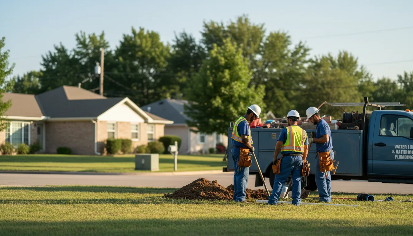 Residential water line and bathroom plumbing service in Atlanta, TX